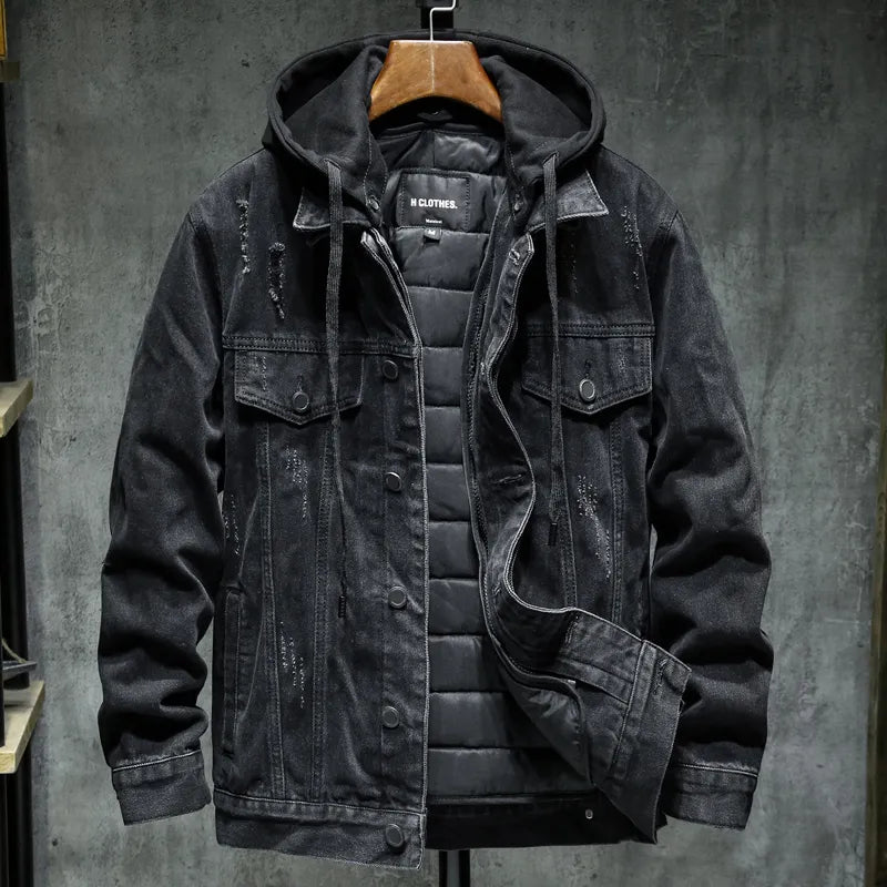 Herren Parka Kapuze Modern Style