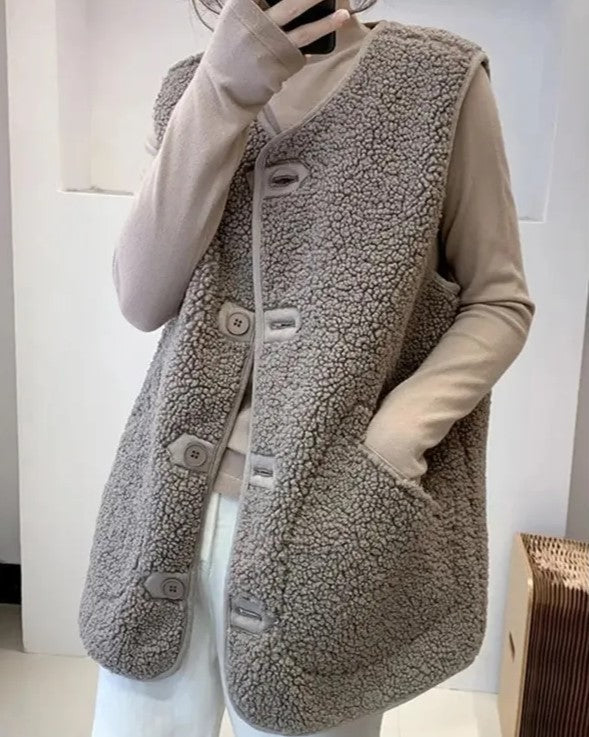 Elegante Wolle Weste Damenschal Luxury Look