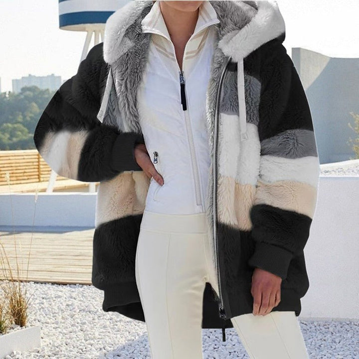 Plüschjacke Damen Weich Warm &amp; Stilvoll