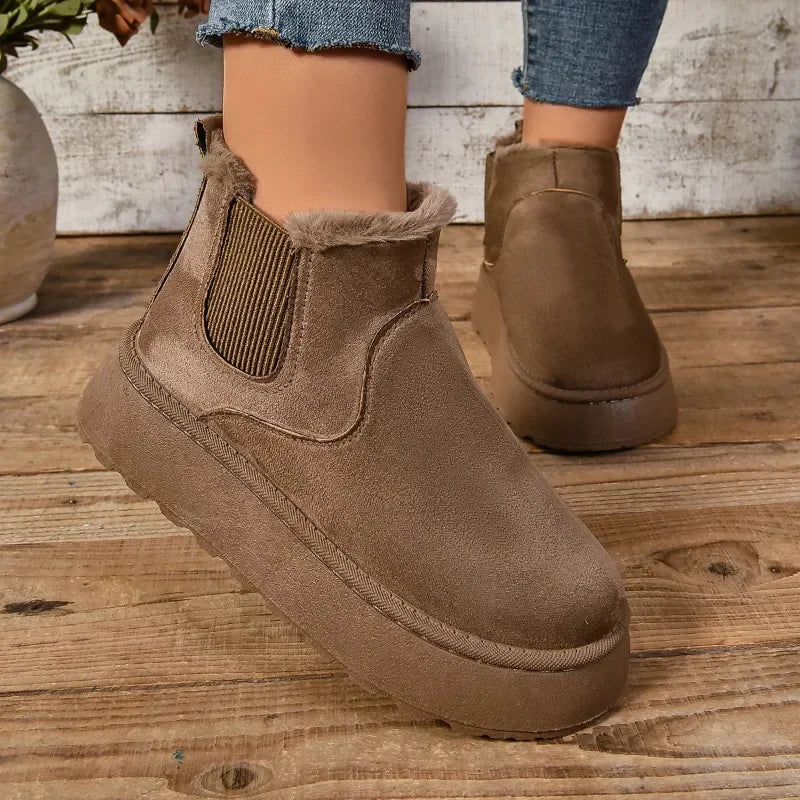 Stylische Winterstiefel Damen Warm