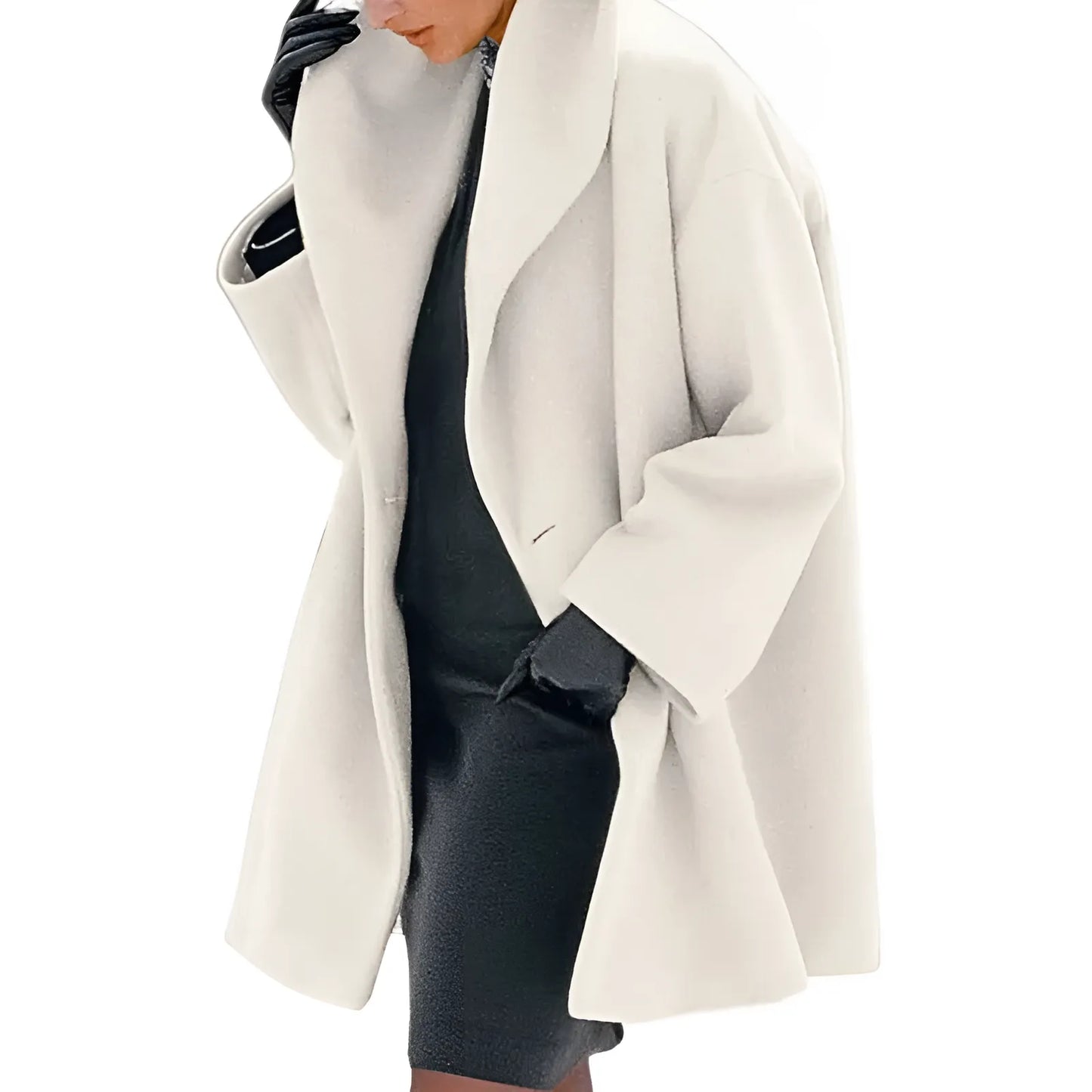 Damen Wintermantel Modern Strukturlook