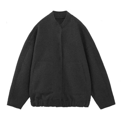 Übergroße Grobgestrickte Herrenjacke
