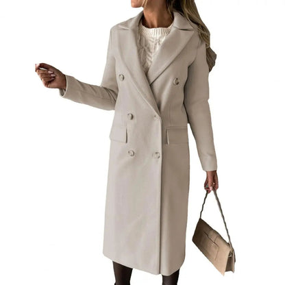 Herbst Mantel Frauen Elegant Lang
