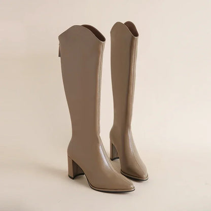 Stilvolle Stiefel Damen Kniehoch Hochhackig