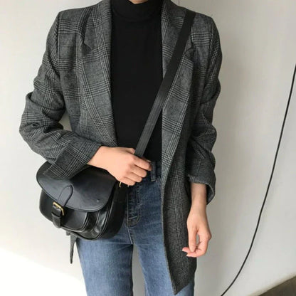 Modische Blazer mit Karierter Optik