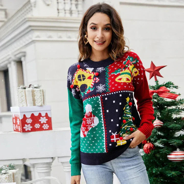 Weihnachtspullover Damen Kuschelwarm - IdealeKleiden