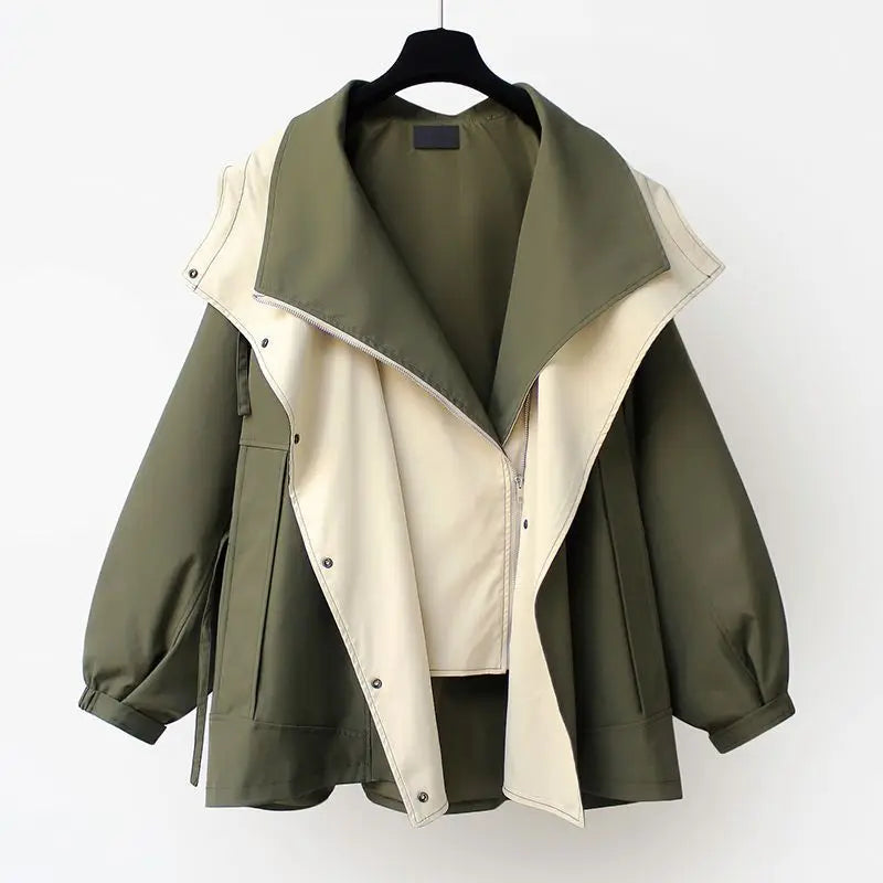 Klassischer Trenchcoat Lang Damenmantel