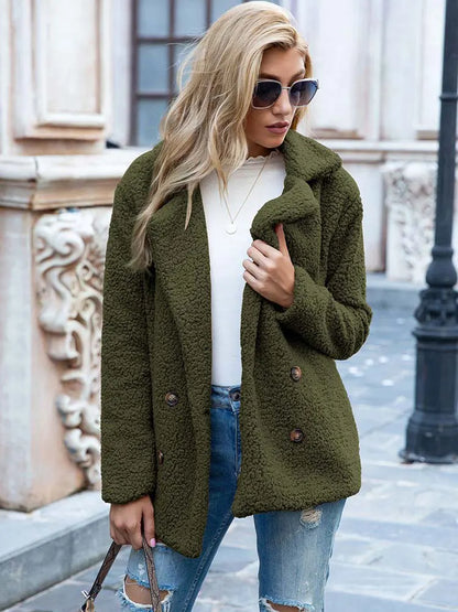Weiche Damenjacke Teddy Mantel Winter