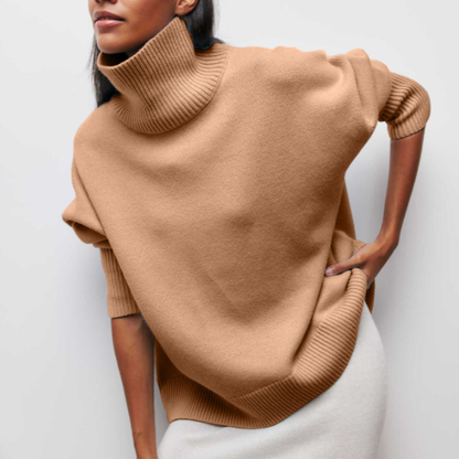 Damen Rollkragenpullover Oversized Weich