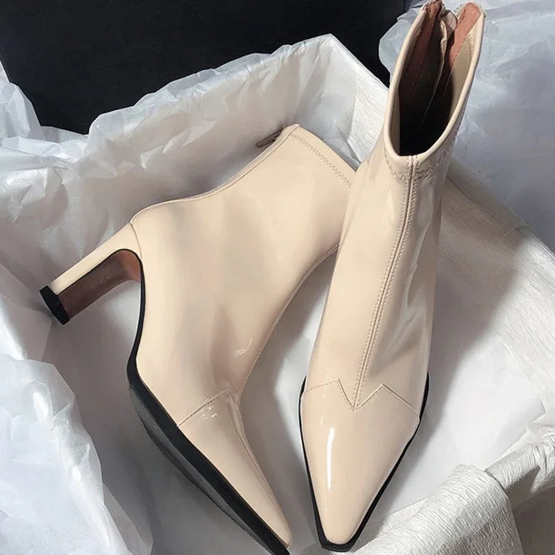 Schicke Knöchelstiefel Damen Blockheel