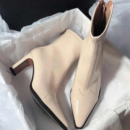 Schicke Knöchelstiefel Damen Blockheel