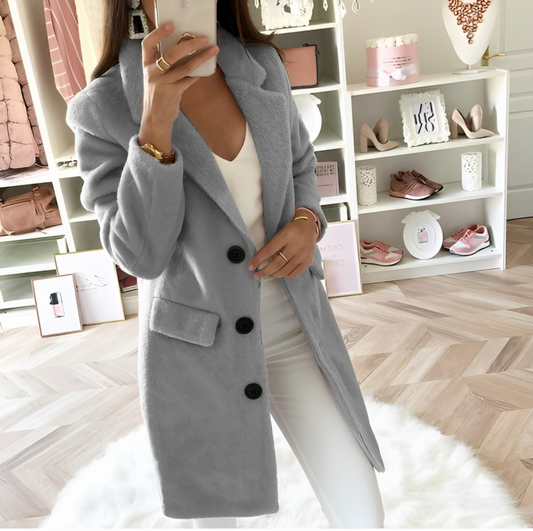 Herbst Winter Mantel Damen Elegant - IdealeKleiden