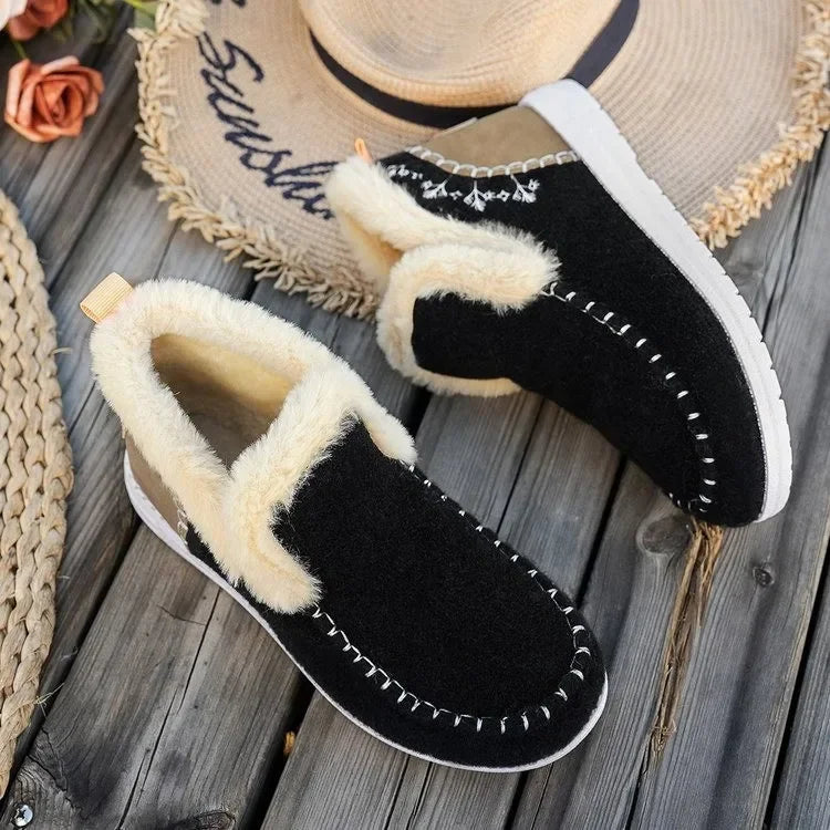 Damenschuhe Stiefel Filz Weich Futter