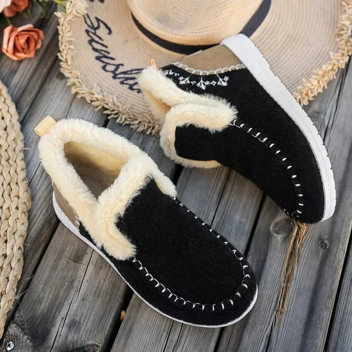 Damenschuhe Stiefel Filz Weich Futter