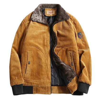 Herren Cordjacke Warm Winterjacke