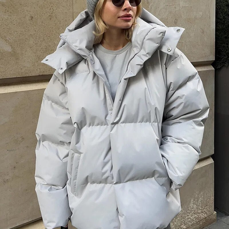 Große Oversized Hoodie Jacke Damen