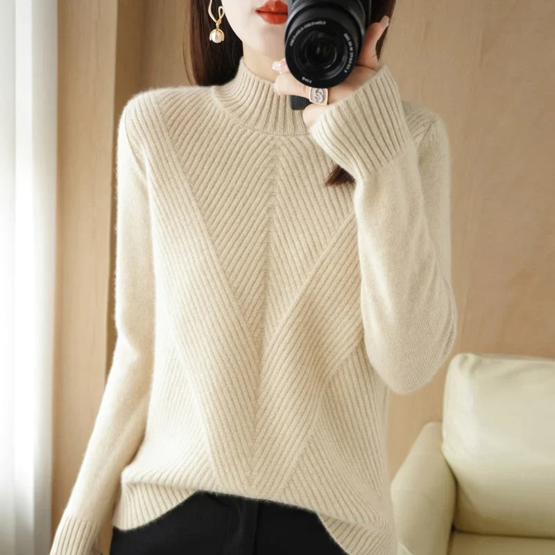 Strickpullover Rundhals Warm Winter