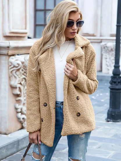 Weiche Damenjacke Teddy Mantel Winter