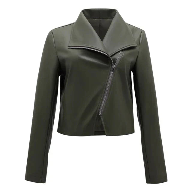 Eleganter Damenmantel Olivgrün Chic - IdealeKleiden