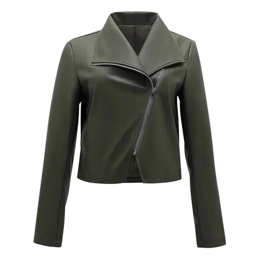 Eleganter Damenmantel Olivgrün Chic - IdealeKleiden