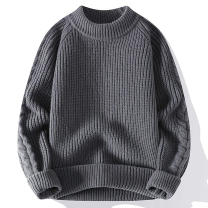 Herren Pullover Grobstrick Klassik Design