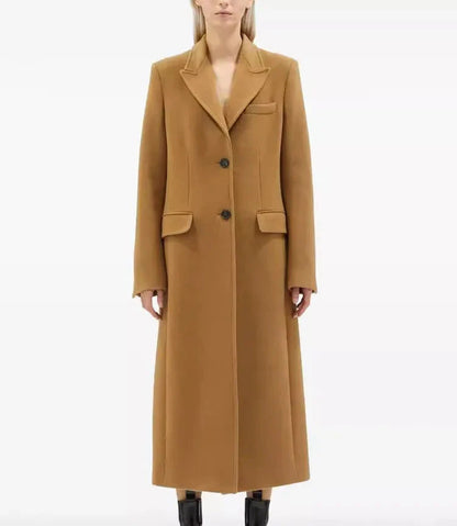 Eleganter Camel Wintermantel