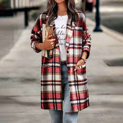 Modische Karo Jacke Damen