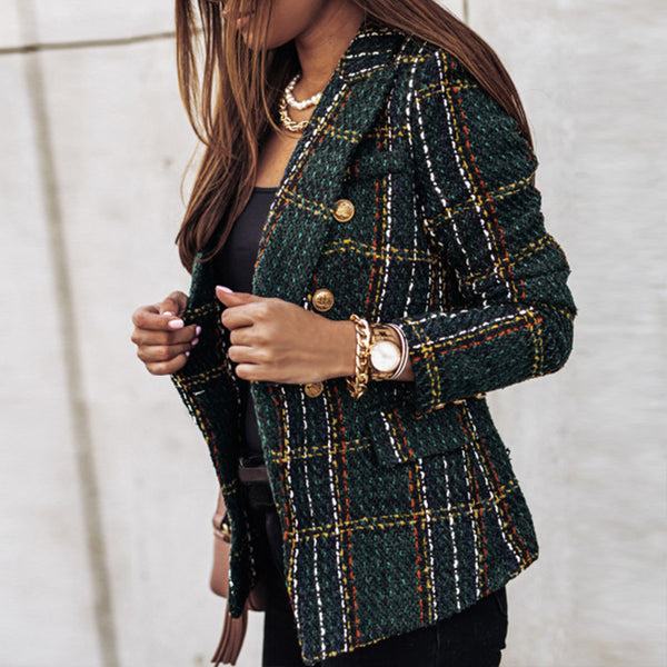 Eleganter Blazer Zwei-Reihe Knöpfe