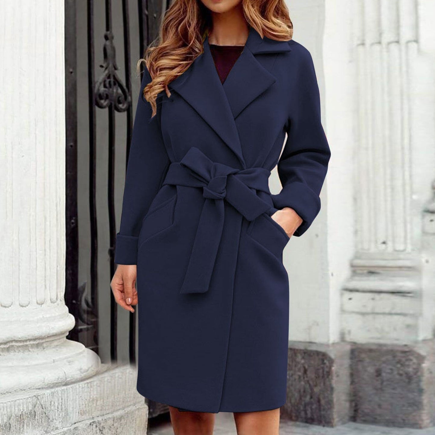 Elegante Damenkleid Klassisch Knielang