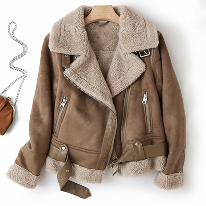 Stylische Damenjacke Kurz Modern Kragen