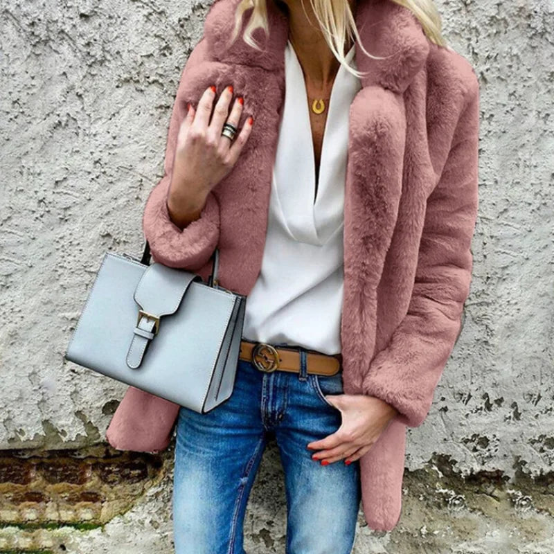 Winterkleid Damen Weich Mittellang