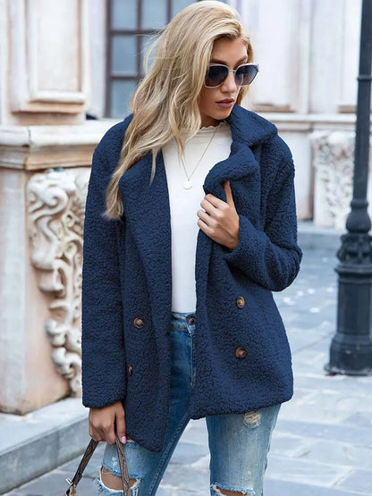 Weiche Damenjacke Teddy Mantel Winter