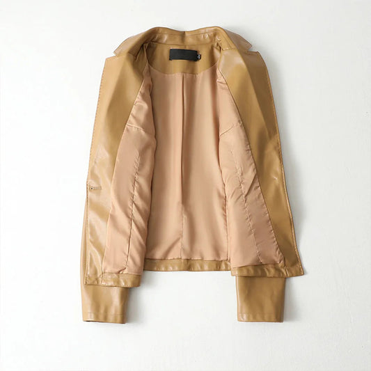 Eleganter Lederblazer aus Lammleder - IdealeKleiden