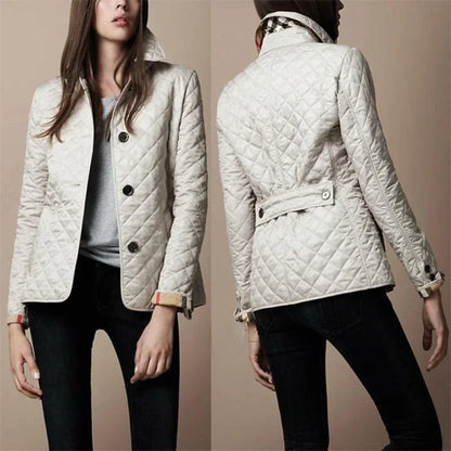 Elegante Winterjacke Diamant Steppung - IdealeKleiden