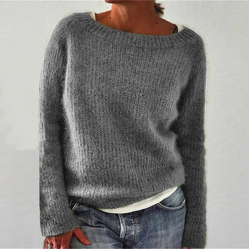 Loser Strickpullover Halswarm Bequem