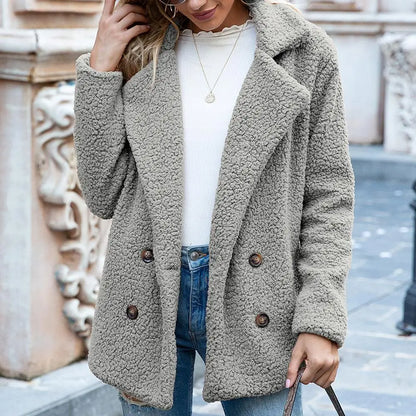 Teddyjacke Braun Weich Modisch