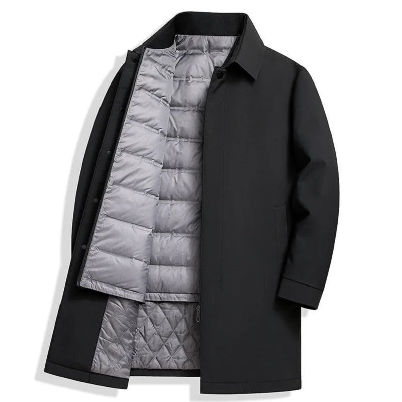 Wasserdichte Winterjacke mit verdecktem Reißverschluss