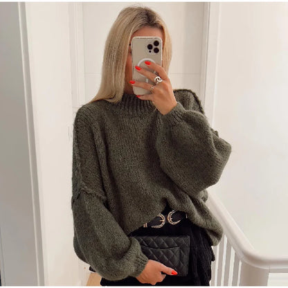 Bequemer Oversized Pullover Damen Weich