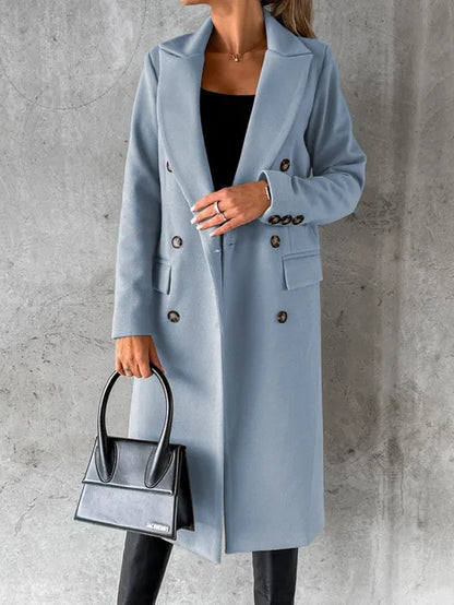 Stilvoller Wollmantel Damen Luxus Qualität