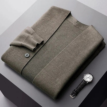 Herren Wolljacke Strick Optik