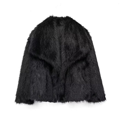 Weicher Damenmantel Elegant Schwarz
