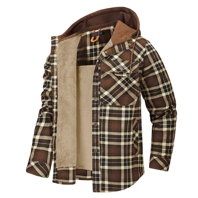 Warmes Karohemd Jacke Herren