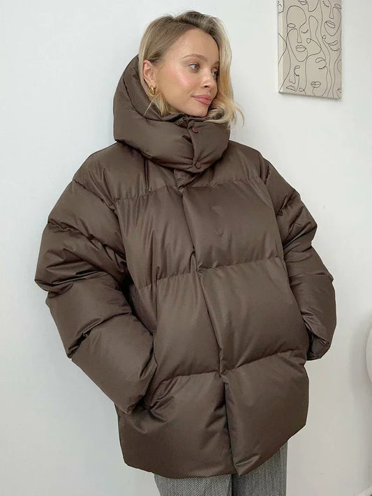 Warmes Winterkleid für Frauen Damenmantel Steppjacke - IdealeKleiden