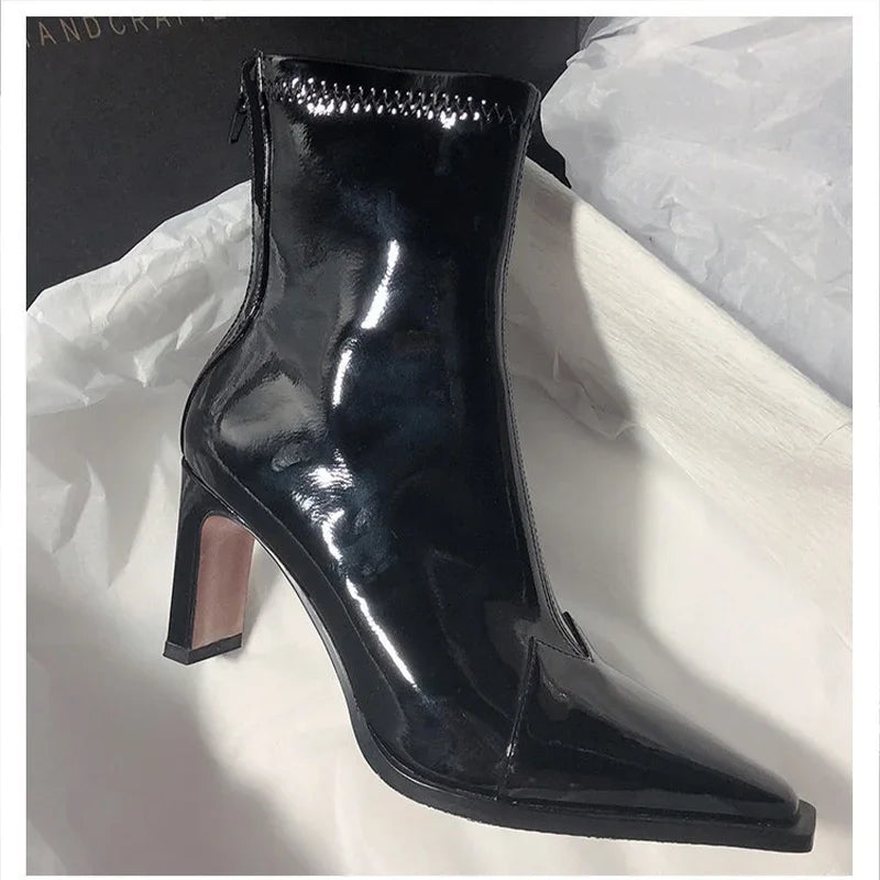 Schicke Knöchelstiefel Damen Blockheel