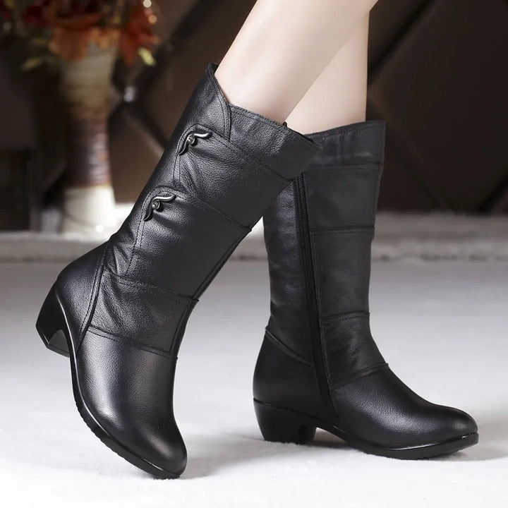 Damenschuhe Stiefel Mit Wedge Absatz - IdealeKleiden