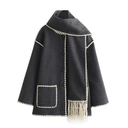 Elegantes Kleid | Französischer Chic Mantel