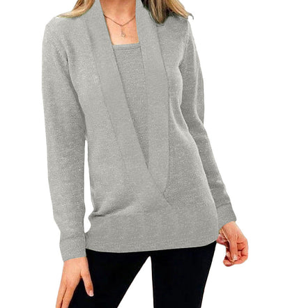 Elegante Damenpullover Tiefes Dekolleté