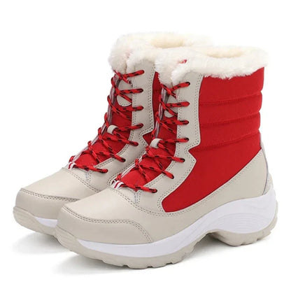 Winter Stiefel Damen Warm Fleece Knöchel Stiefel