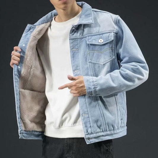 Herren Winterjacke Denim Warm - IdealeKleiden