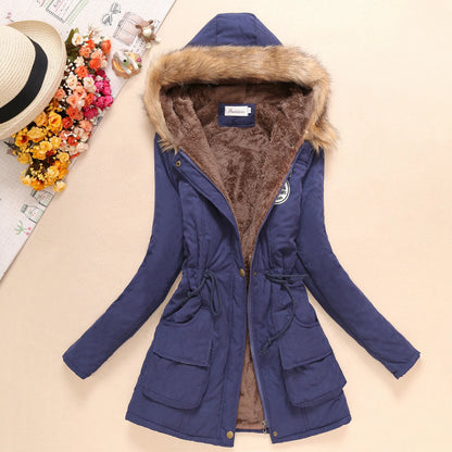 Herbst Winter Jacke Damen Slim Fit Gepolstert